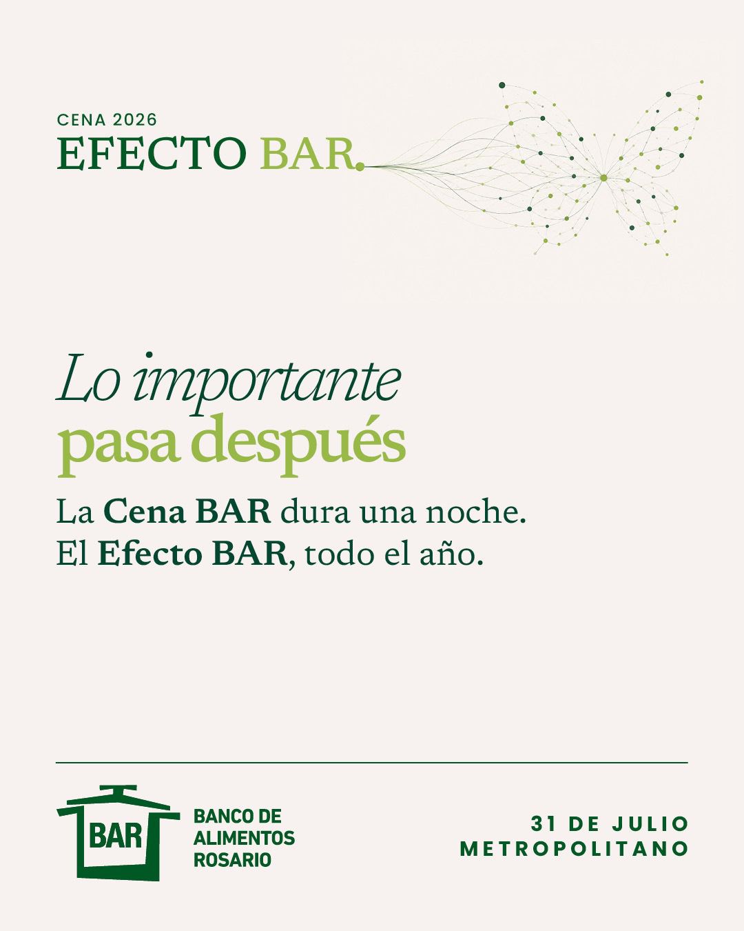 Vuelve nuestra Cena Anual: sé parte del Efecto BAR